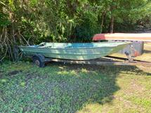 1976 Duracraft 16 aluminum boat with trailer