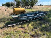 14' Aluminum Flat-Bottom Boat with Trailer